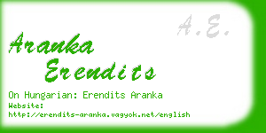 aranka erendits business card